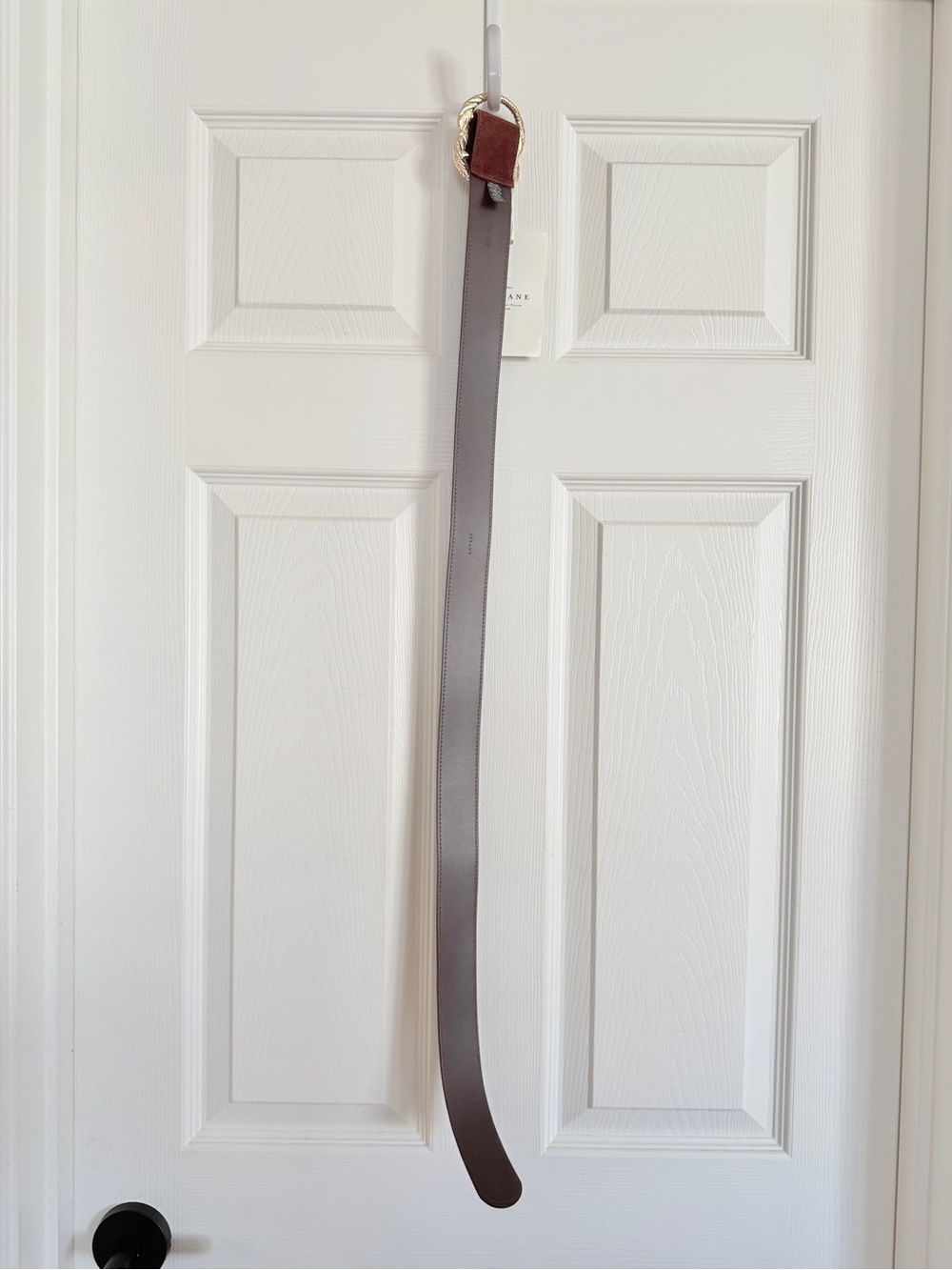 ♥️ SÉZANE Artemis Belt Mahogany Reddish Brown Suede Leather 80 - Picture 11 of 15